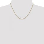 14K 18 inch 1.45mm Solid Diamond-cut Cable with Lobster Clasp Chain