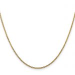 14K 18 inch 1.45mm Solid Diamond-cut Cable with Lobster Clasp Chain