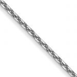 14K White Gold 16 inch .95mm Diamond-cut Cable with Lobster Clasp Chain