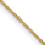 14K 18 inch 1mm Singapore with Spring Ring Clasp Chain