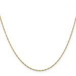 14K 18 inch 1mm Singapore with Spring Ring Clasp Chain