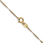 14K 18 inch 1mm Singapore with Spring Ring Clasp Chain