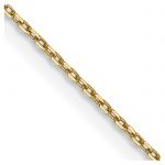 14K 18 inch .8mm Diamond-cut Cable with Lobster Clasp Chain