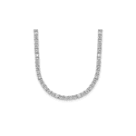 Cheryl M Sterling Silver Rhodium-plated Brilliant-cut CZ 18 Inch Necklace