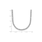 Cheryl M Sterling Silver Rhodium-plated Brilliant-cut CZ 18 Inch Necklace