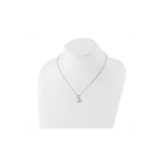 Cheryl M Sterling Silver Rhodium-plated Freshwater Cultured Pearl and Brilliant-cut CZ 18 Inch Necklace