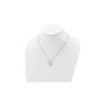 Cheryl M Sterling Silver Rhodium-plated Freshwater Cultured Pearl and Brilliant-cut CZ Crab 18 Inch Necklace