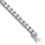 Cheryl M Sterling Silver Rhodium-plated Brilliant-cut CZ 7.25 Inch Tennis Bracelet