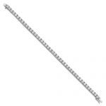 Cheryl M Sterling Silver Rhodium-plated Brilliant-cut CZ 7.25 Inch Tennis Bracelet