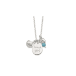 Sterling Silver Turquoise Bead and Shell Beach Girl Necklace