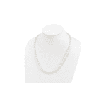 Sterling Silver Rhodium-plated 6-7mm White FWC Pearl Necklace