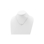 Sterling Silver Rhodium-plated 7-8mm White Button FWC Pearl CZ Necklace