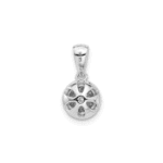 Sterling Silver Rhodium-plated Micro Pavé CZ Ball Pendant