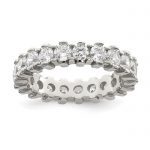 Sterling Silver Rhodium-plated CZ Eternity Band