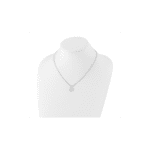 White Ice Sterling Silver Rhodium-plated 18 Inch Open Circle Diamond Necklace with 2 Inch Extender