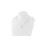 White Ice Sterling Silver Rhodium-plated 18 Inch Diamond Musical Necklace with 2 Inch Extender