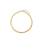 Sterling Silver Gold-plated 6mm Reversible with 2in ext Cubetto Chain