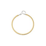 Sterling Silver Gold-plated 6mm Reversible with 2in ext Cubetto Chain