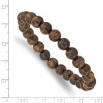 Chisel 8mm Tigerwood Beaded Stretch Bracelet