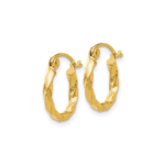 14k Twist Polished Hoop Earring