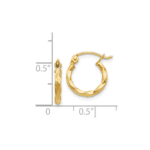 14k Twist Polished Hoop Earring