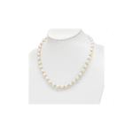 14k 7-8mm White FW Cultured Pearl Necklace and Bead Post Earring Set