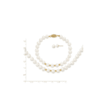 14k 4-5mm FW Cultured Pearl, 14in Necklace, 5" Bracelet and Earring Set