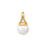 14K 7-8mm White Freshwater Cultured Pearl Polished Pendant