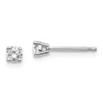 14k White Gold 1/5 carat total weight Round VS/SI DEF Lab Grown Diamond 4 Prong Stud Post Earrings