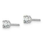 14k White Gold 1/5 carat total weight Round VS/SI DEF Lab Grown Diamond 4 Prong Stud Post Earrings