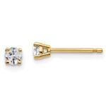 14k 1/4 carat total weight Round VS/SI DEF Lab Grown Diamond 4 Prong Stud Post Earrings