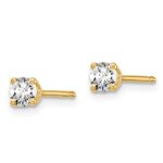 14k 1/4 carat total weight Round VS/SI DEF Lab Grown Diamond 4 Prong Stud Post Earrings