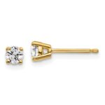 14k 1/3 carat total weight Round VS/SI DEF Lab Grown Diamond 4 Prong Stud Post Earrings