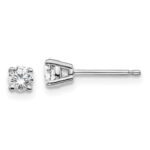 14k White Gold 1/3 carat total weight Round VS/SI DEF Lab Grown Diamond 4 Prong Stud Post Earrings