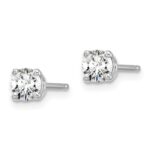 14k White Gold 1/3 carat total weight Round VS/SI DEF Lab Grown Diamond 4 Prong Stud Post Earrings