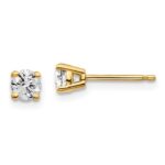 14k 1/2 carat total weight Round VS/SI GH Lab Grown Diamond 4 Prong Stud Post Earrings