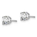 14k White Gold 2/3 carat total weight Round VS/SI DEF Lab Grown Diamond 4 Prong Stud Post Earrings