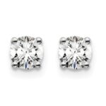 14k White Gold 2/3 carat total weight Round VS/SI DEF Lab Grown Diamond 4 Prong Stud Post Earrings