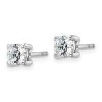 14k White Gold 3/4 carat total weight Round VS/SI GH Lab Grown Diamond 4 Prong Stud Post Earrings