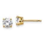 14k 1 carat total weight Round VS/SI GH Lab Grown Diamond 4 Prong Stud Post Earrings