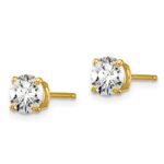 14k 1 carat total weight Round VS/SI GH Lab Grown Diamond 4 Prong Stud Post Earrings