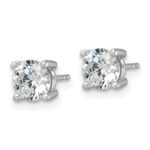 14k White Gold 1 1/2 carat total weight Round VS/SI DEF Lab Grown Diamond 4 Prong Stud Post Earrings