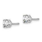 14k White Gold 1/3 carat total weight Round VS/SI GH Lab Grown Diamond Screw Back 4 Prong Stud Post Earrings