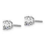 14k White Gold 3/4 carat total weight Round VS/SI GH Lab Grown Diamond Screw Back 4 Prong Stud Post Earrings