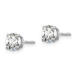 14k White Gold 1 carat total weight Round VS/SI GH Lab Grown Diamond Screw Back 4 Prong Stud Post Earrings