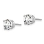 14k White Gold 1 1/2 carat total weight Round VS/SI GH Lab Grown Diamond Screw Back 4 Prong Stud Post Earrings