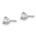 14k White Gold 1/3 carat total weight Round VS/SI DEF Lab Grown Diamond 3 Prong Stud Post Earrings