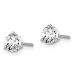 14k White Gold 3/4 carat total weight Round VS/SI DEF Lab Grown Diamond 3 Prong Stud Post Earrings