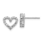 10K White Gold Lab Grown Diamond VS/SI GH, Heart Earrings