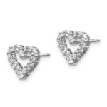 10K White Gold Lab Grown Diamond VS/SI GH, Heart Earrings